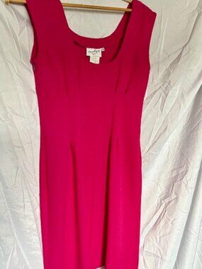 Gérard Pasquier Fuchsia Sleeveless Sheath Dress – French Made – Size 38